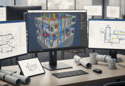 BIM MEP solutions integrating mechanical, electrical, and plumbing systems for coordinated building design