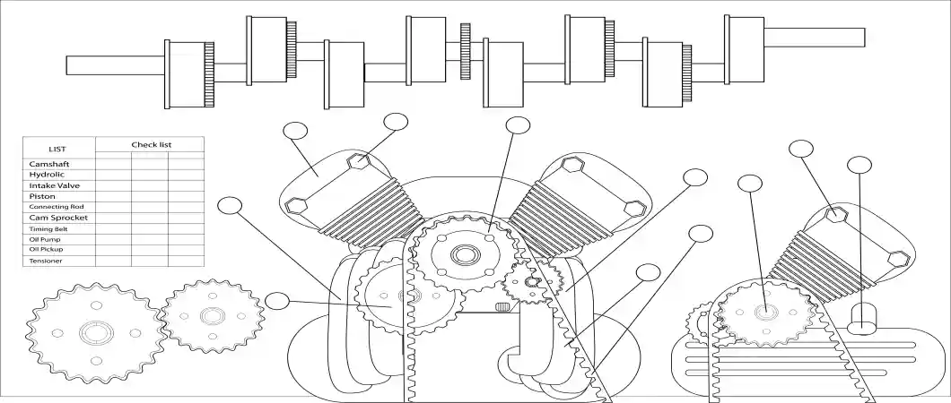 Engineering parts manual providing exploded views, component details, and maintenance instructions for industrial 